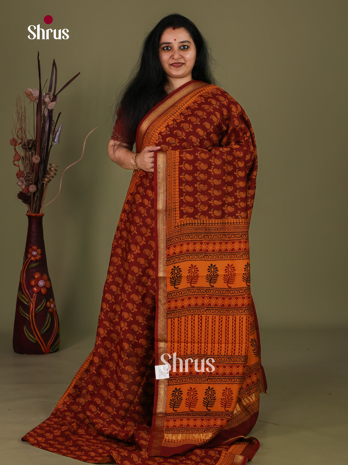 Maheshwari silkcotton Saree - EJ03229