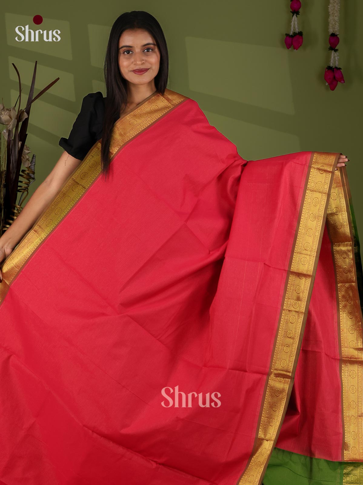 Silkcotton-halfpure Saree - EJ04197