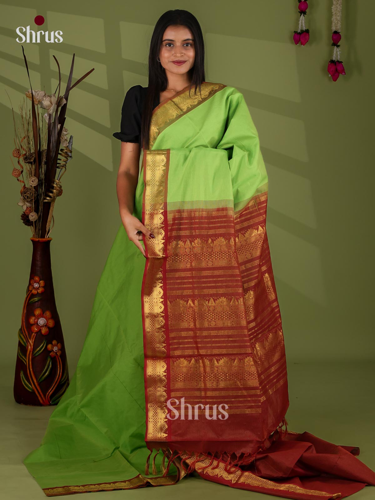Silkcotton-halfpure Saree - EJ04199