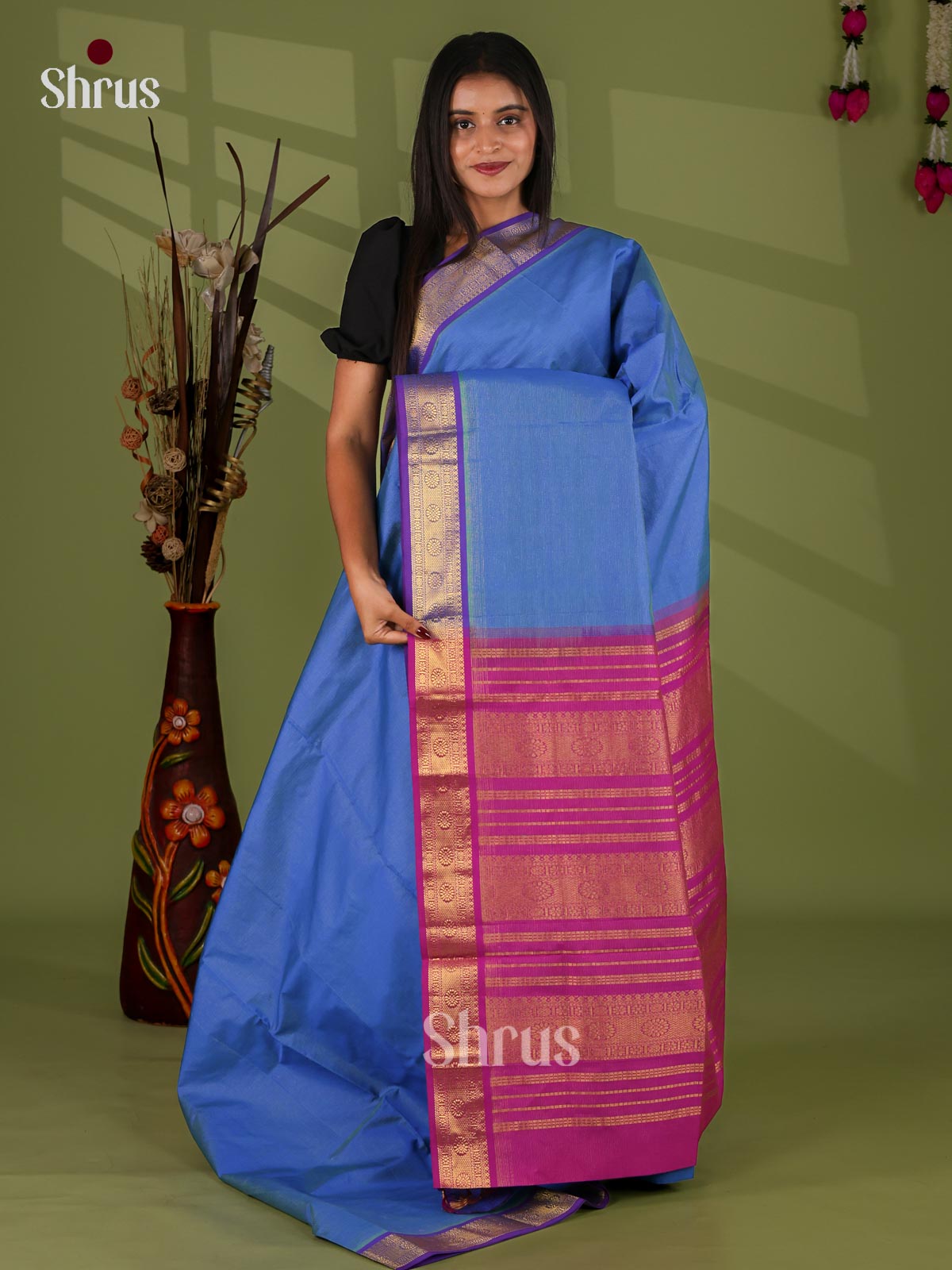 Silkcotton-halfpure Saree - EJ04219
