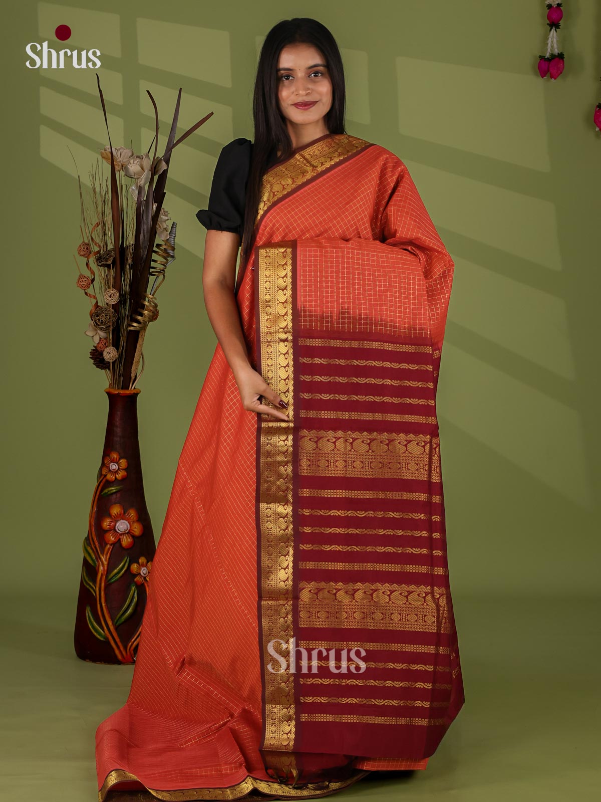 Silkcotton-halfpure Saree - EJ04231
