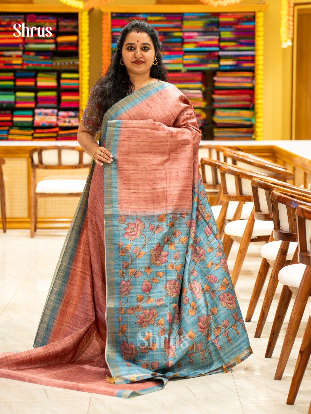 Printed Semi Tussar Saree - EJ04384