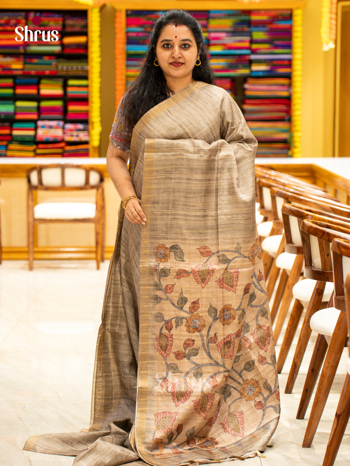 Printed Semi Tussar Saree - EJ04388