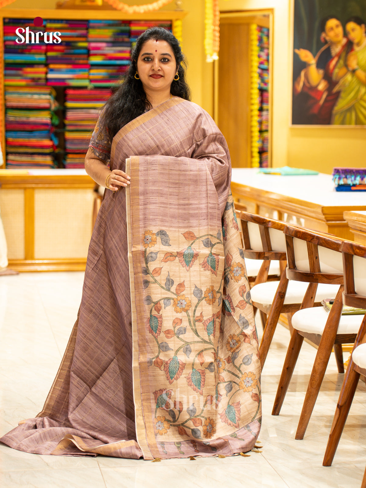 Printed Semi Tussar Saree - EJ04389
