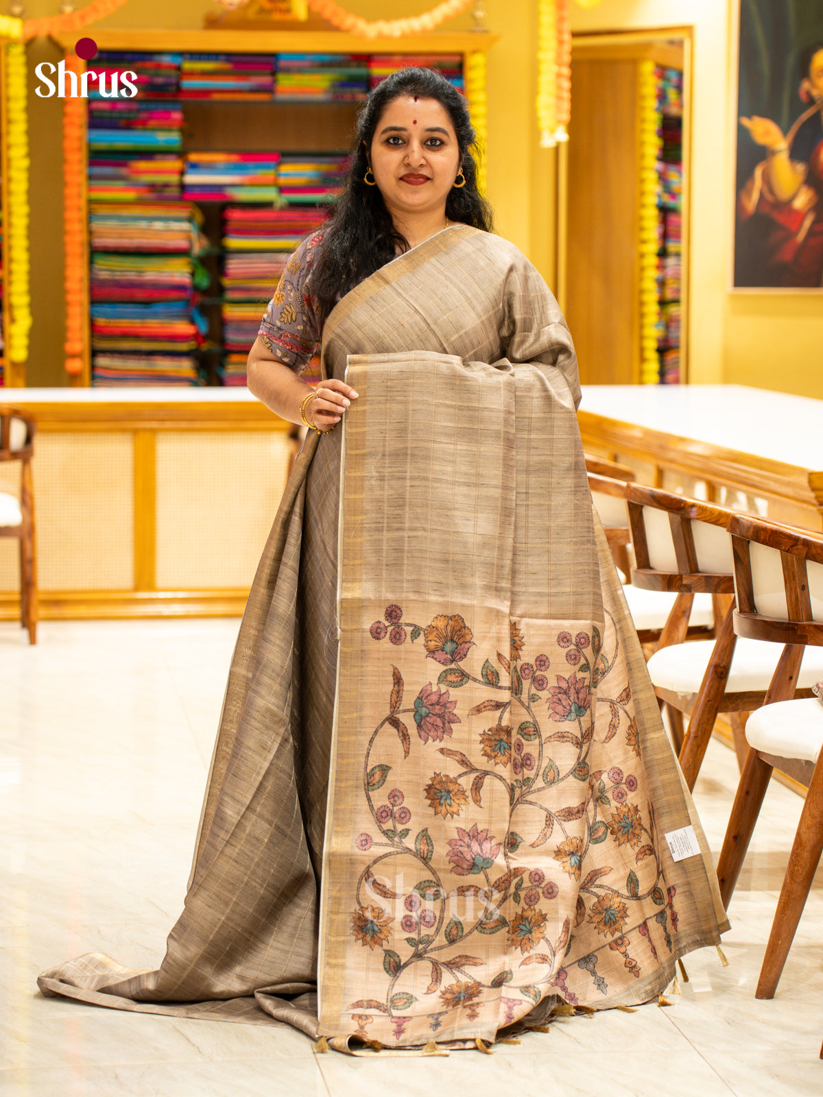 Printed Semi Tussar Saree - EJ04396