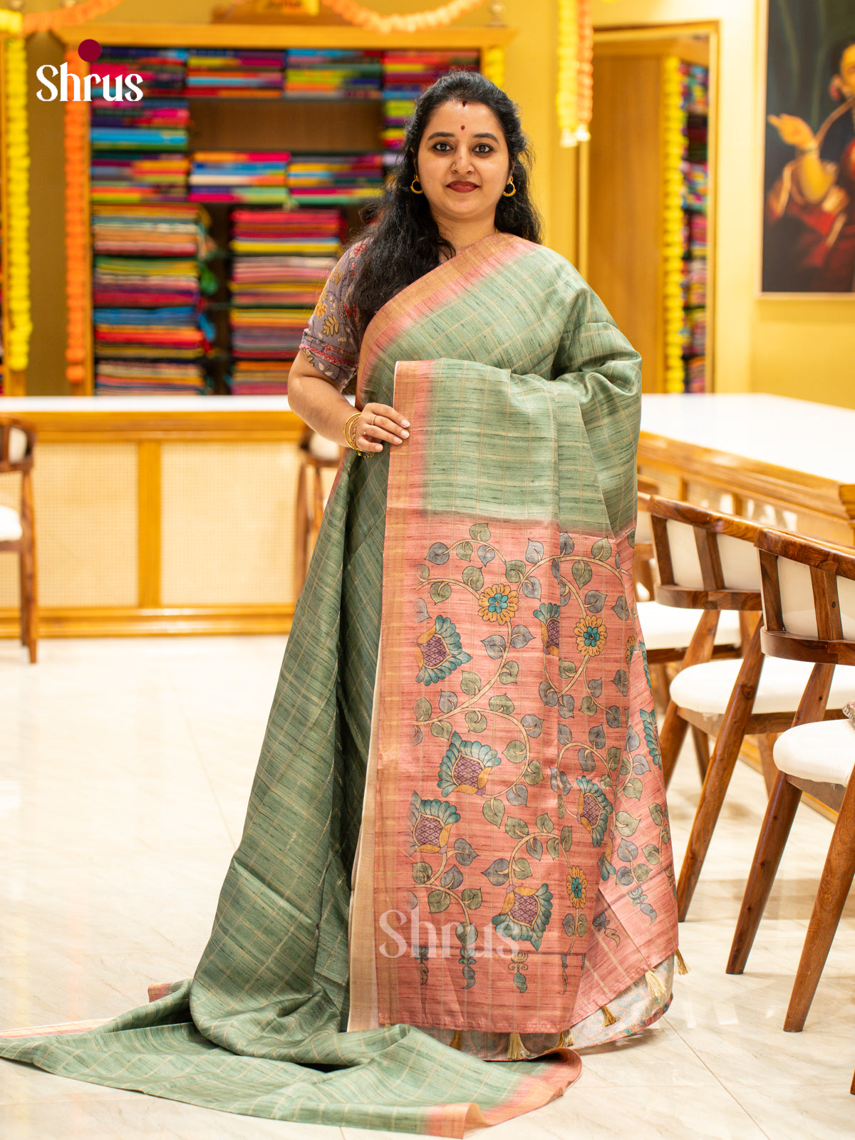 Printed Semi Tussar Saree - EJ04398