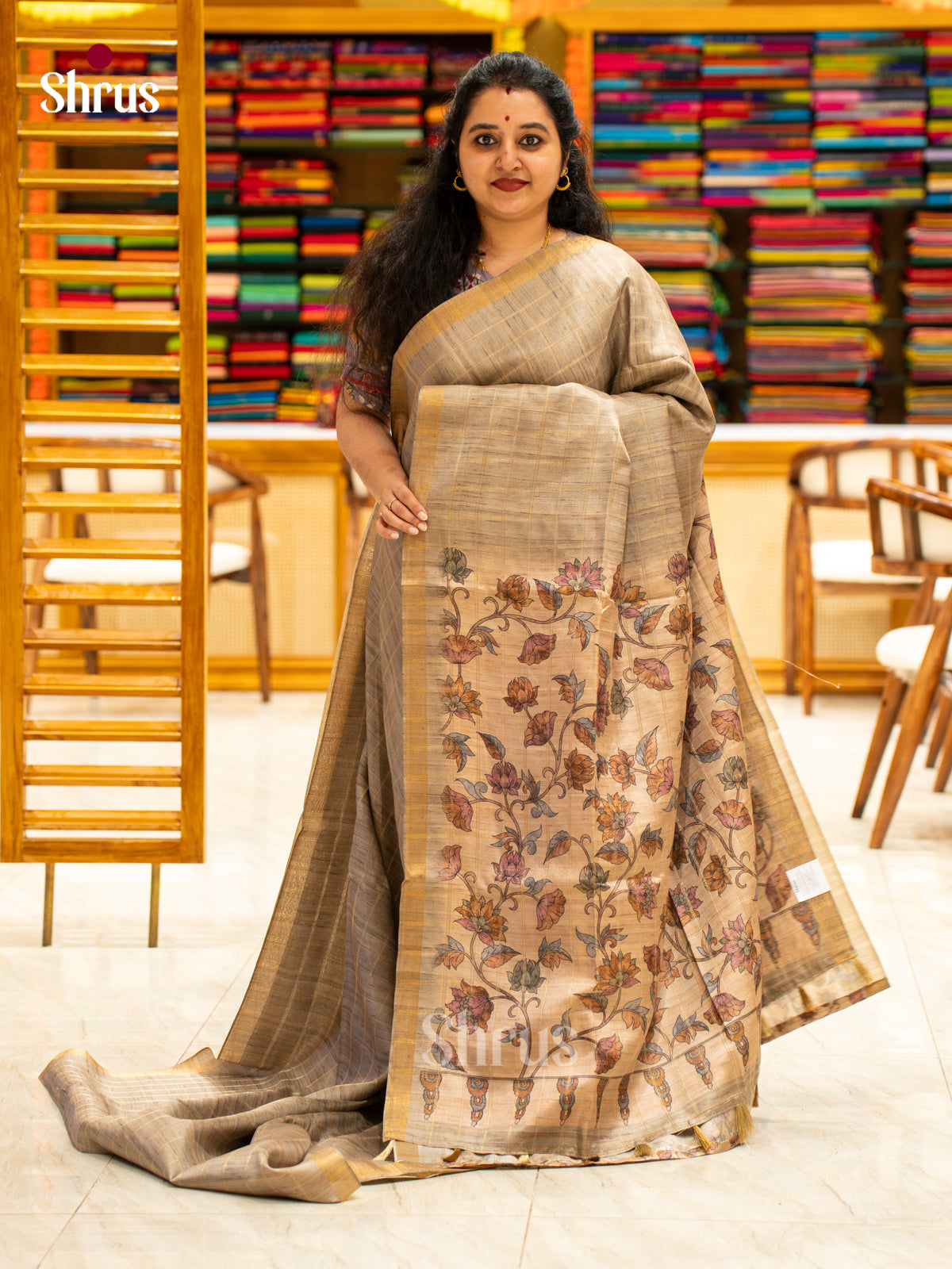 Printed Semi Tussar Saree - EJ04403