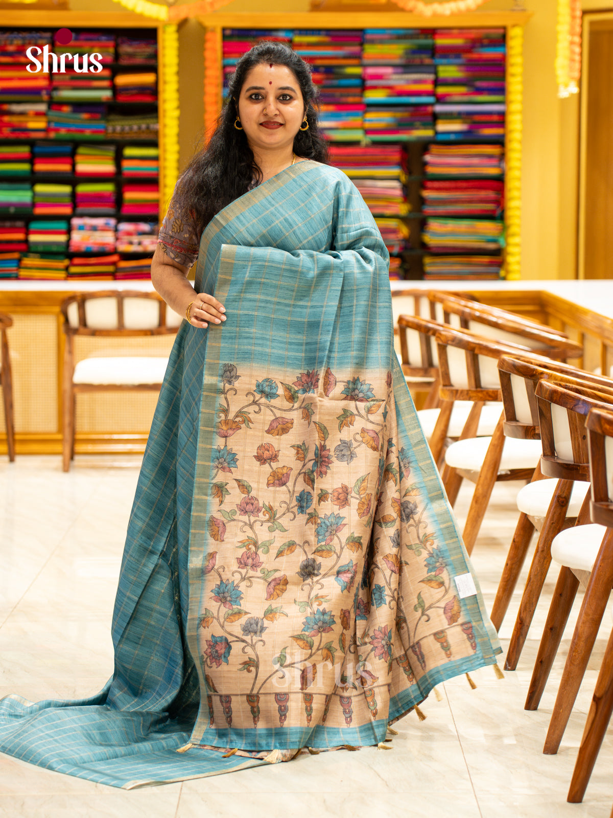 Printed Semi Tussar Saree - EJ04407