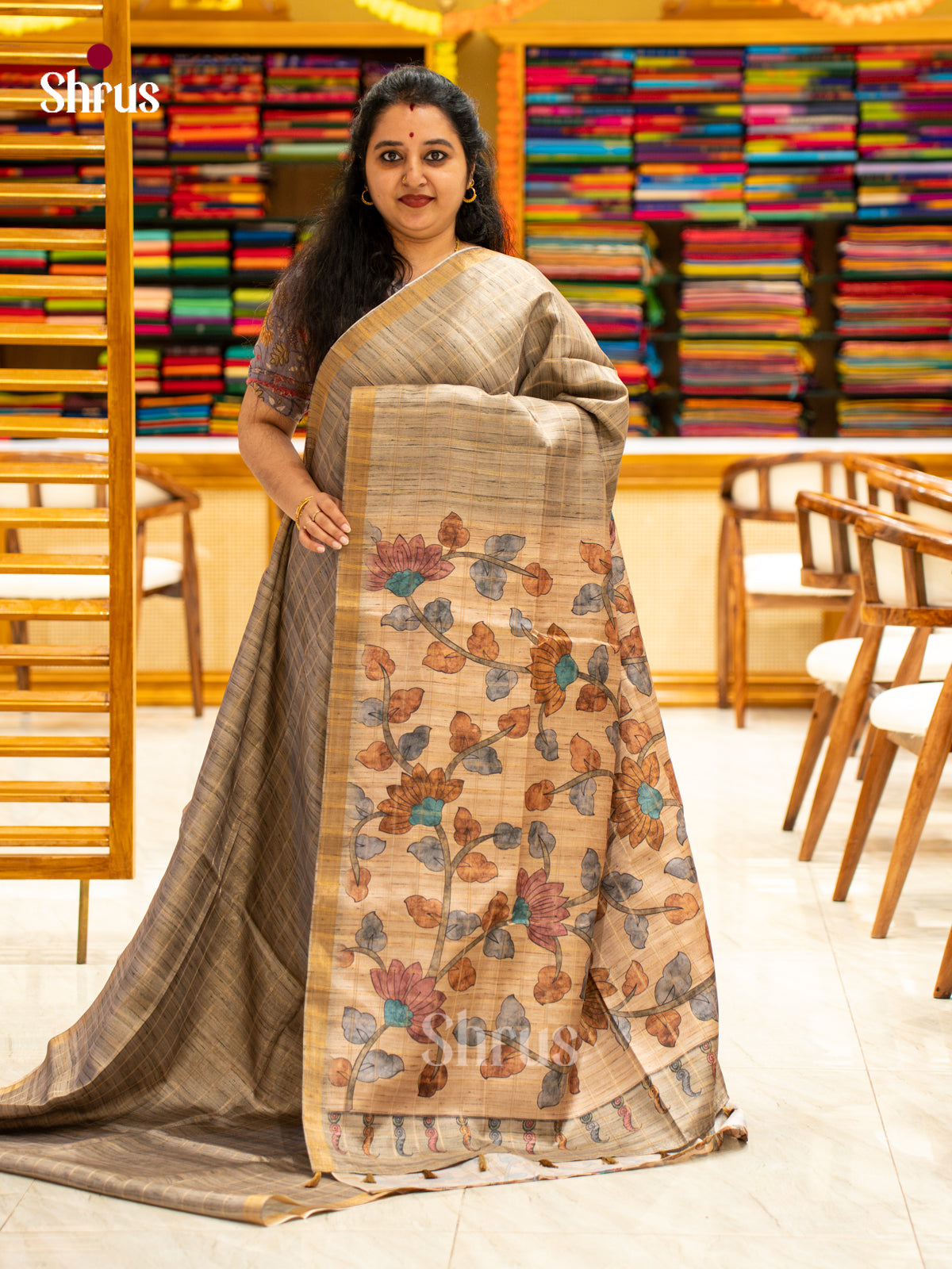 Printed Semi Tussar Saree - EJ04410