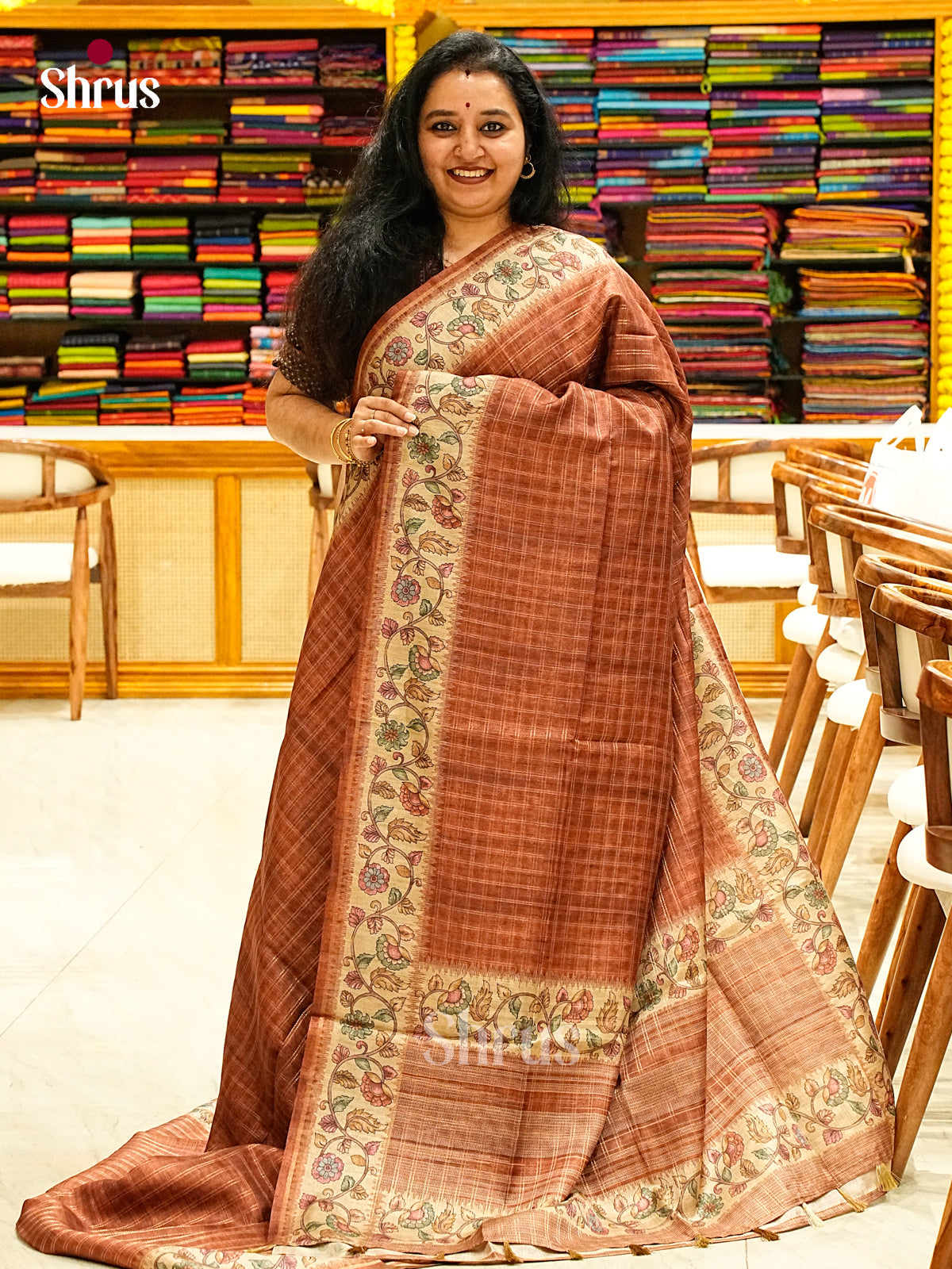 Semi Tussar Saree - EJ05121