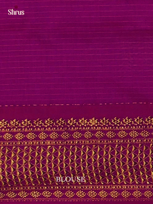 Mustard & Purple - Kalyani Cotton Saree - Shop on Shrus.com