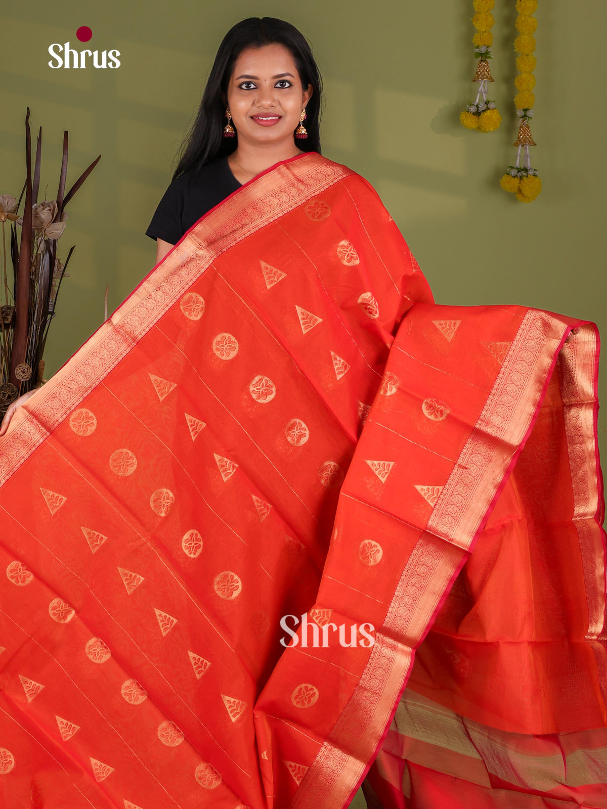 Silk Cotton Saree - EJ08592