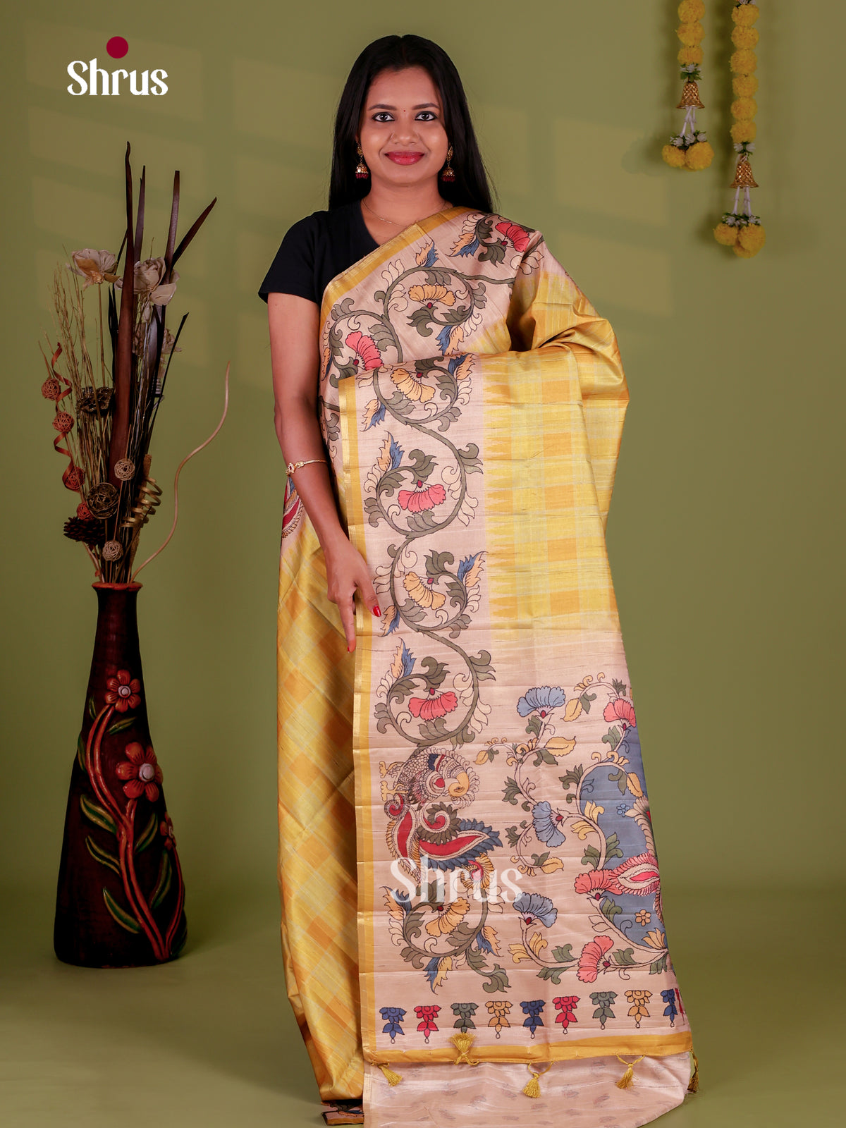 Semi Tussar Saree - EJ09002