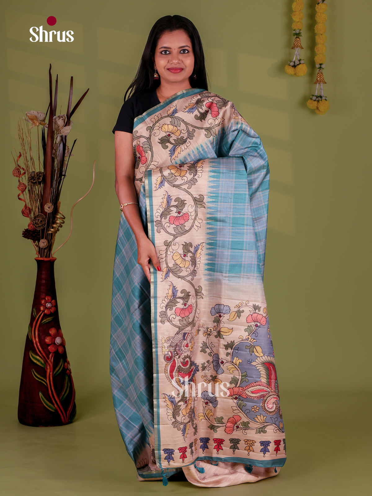 Semi Tussar Saree - EJ09006