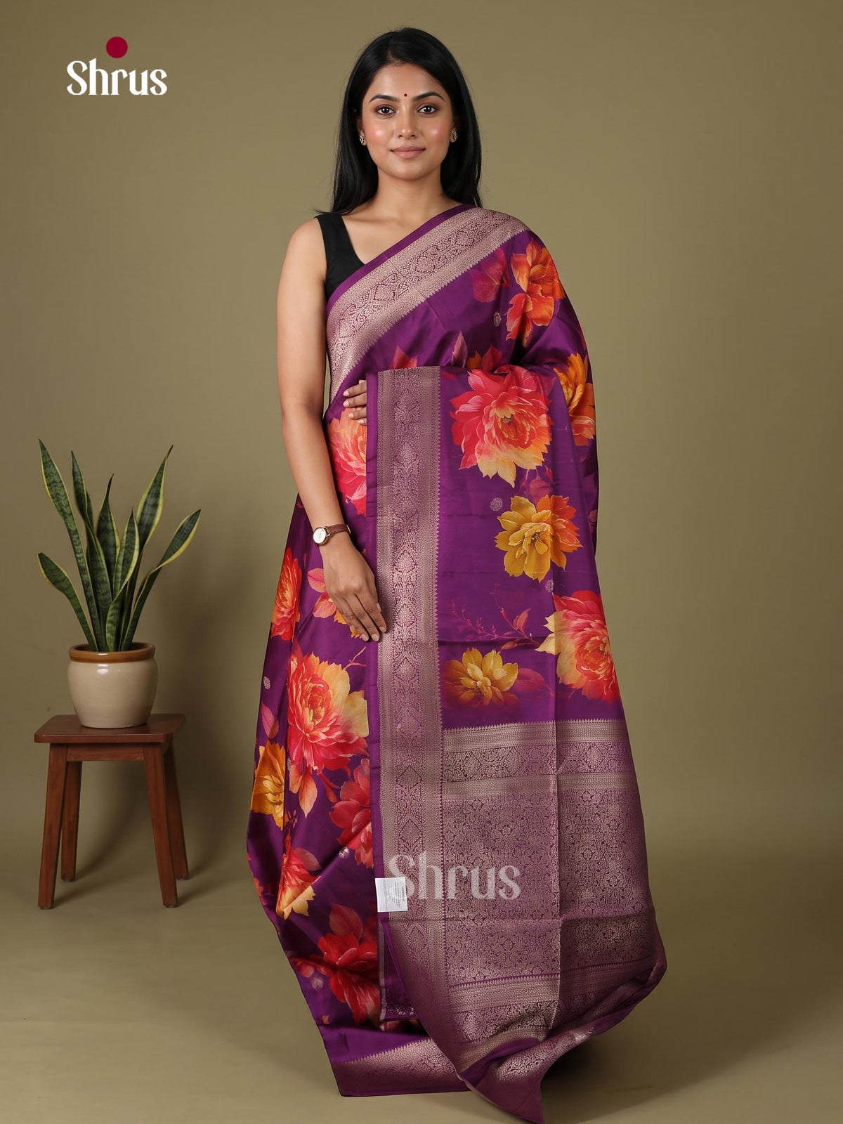 Printed Banarasi Saree - EJ09047