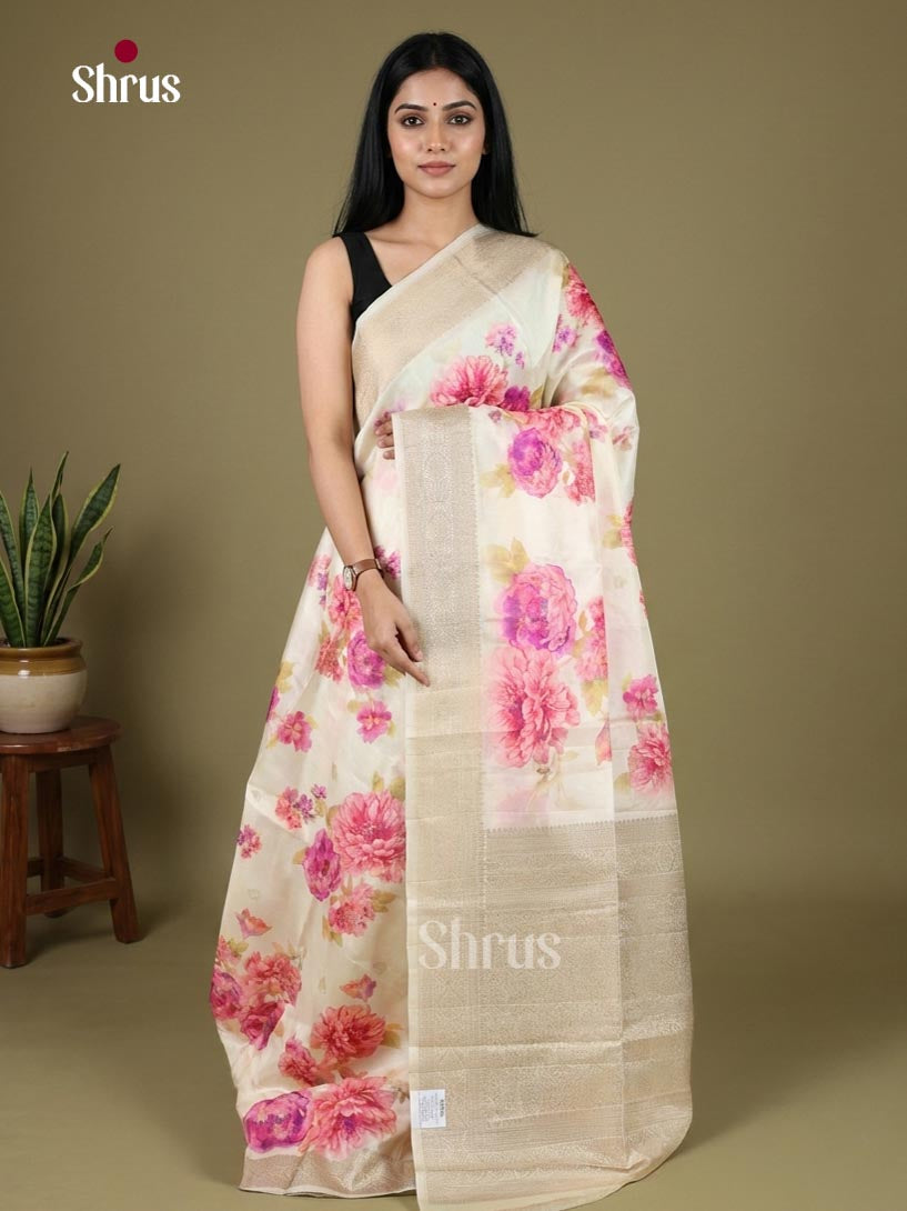 Printed Banarasi Saree - EJ09056