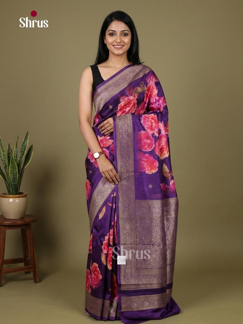 Printed Banarasi Saree - EJ09058