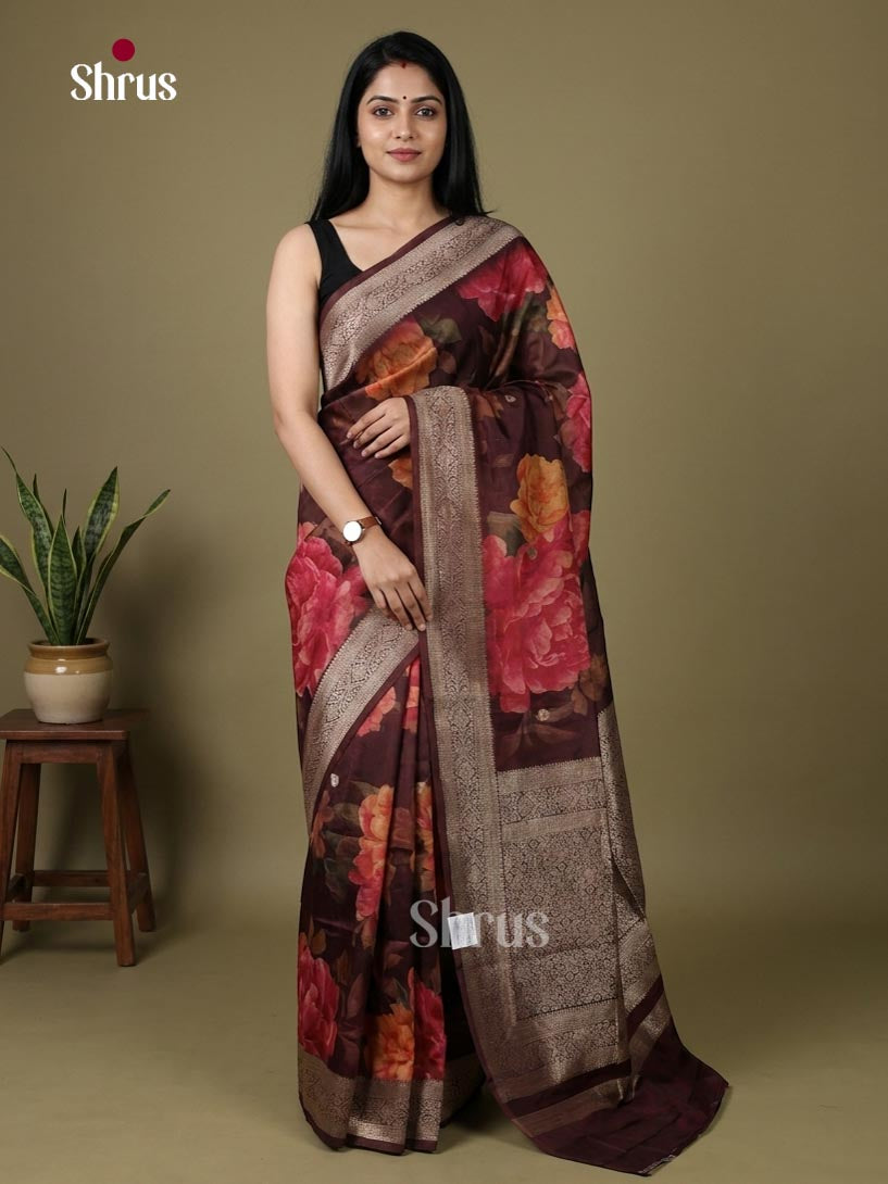 Printed Banarasi Saree - EJ09059