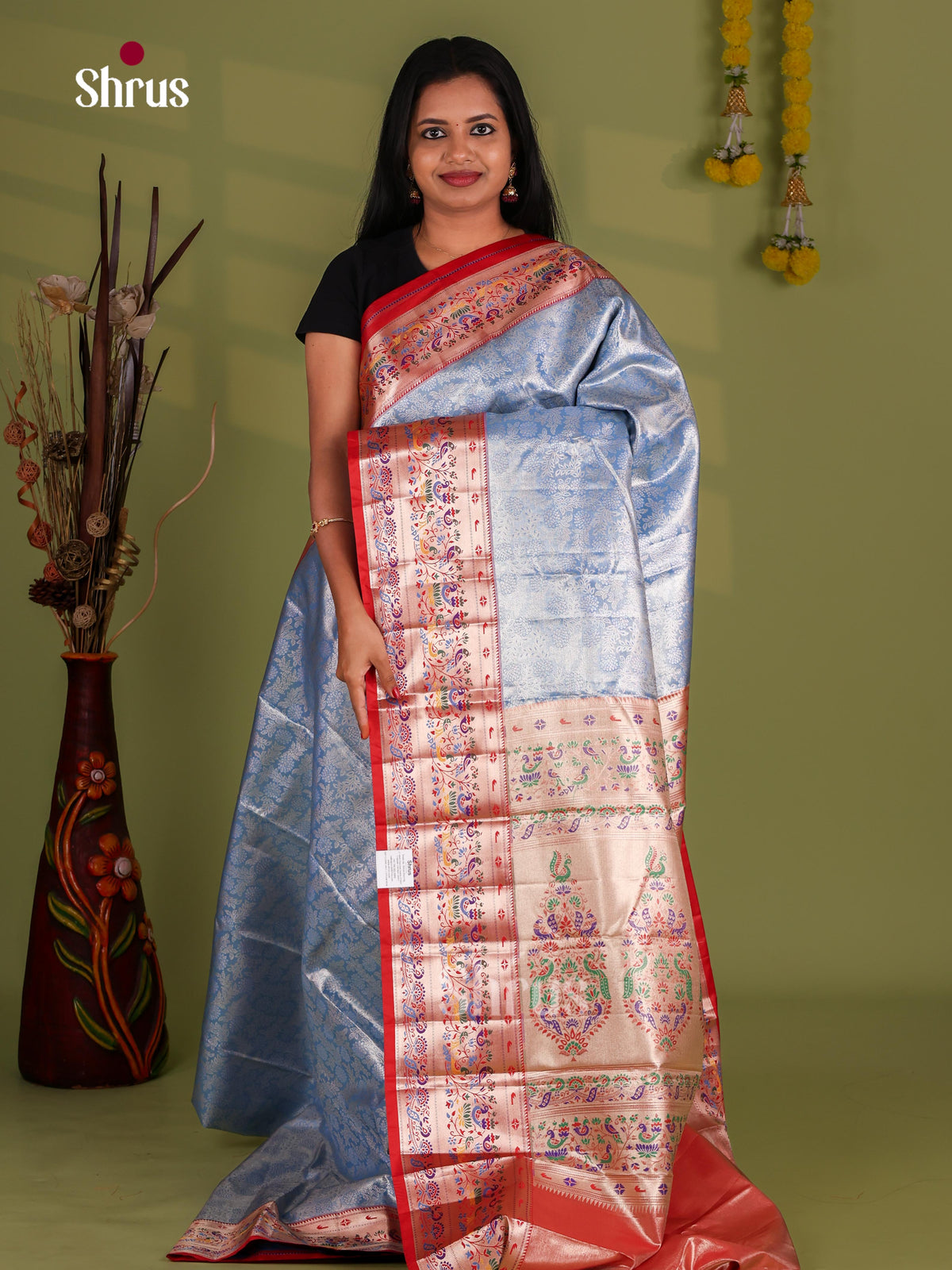 Kanchipuram-halfpure Saree - EJ09073