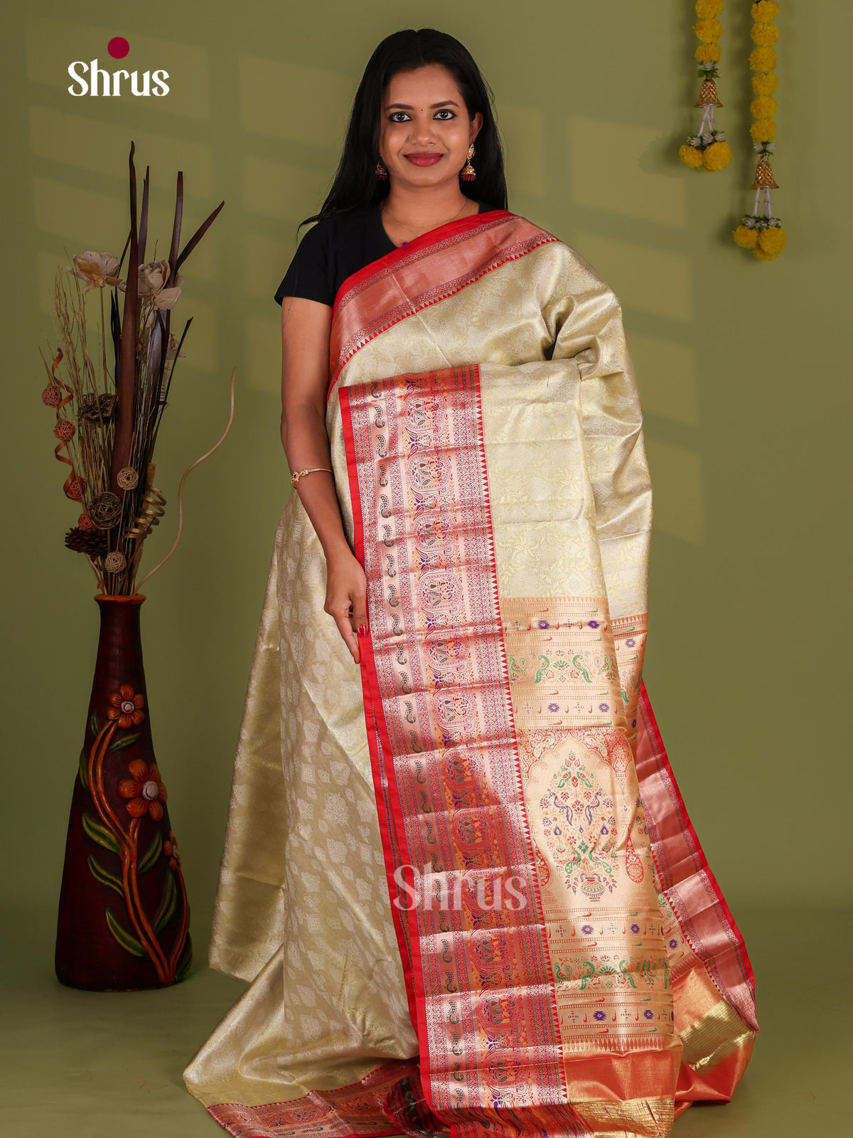 Kanchipuram-halfpure Saree - EJ09077