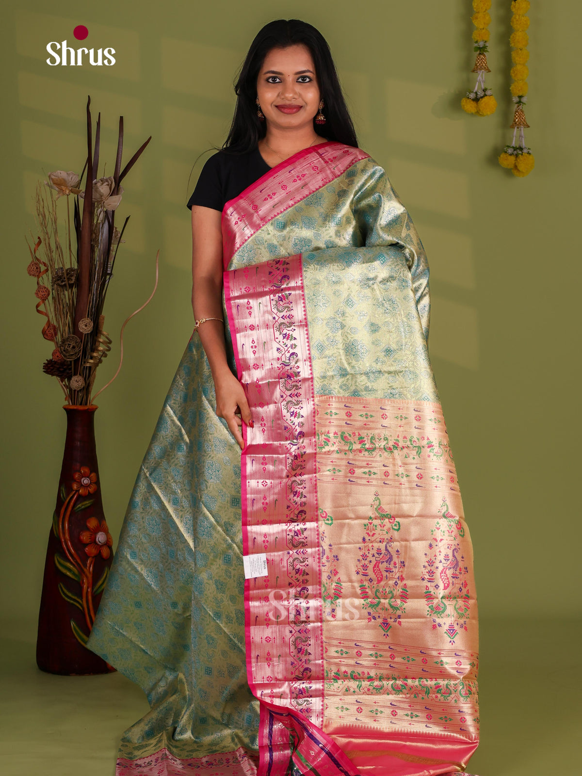 Kanchipuram-halfpure Saree - EJ09085