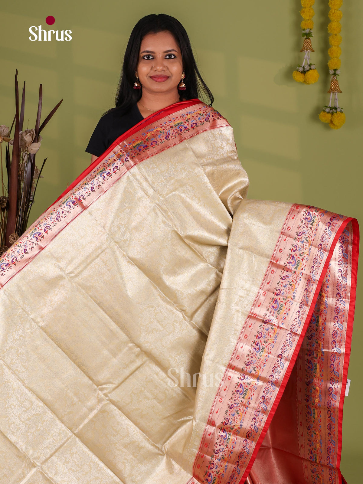 Kanchipuram-halfpure Saree - EJ09086