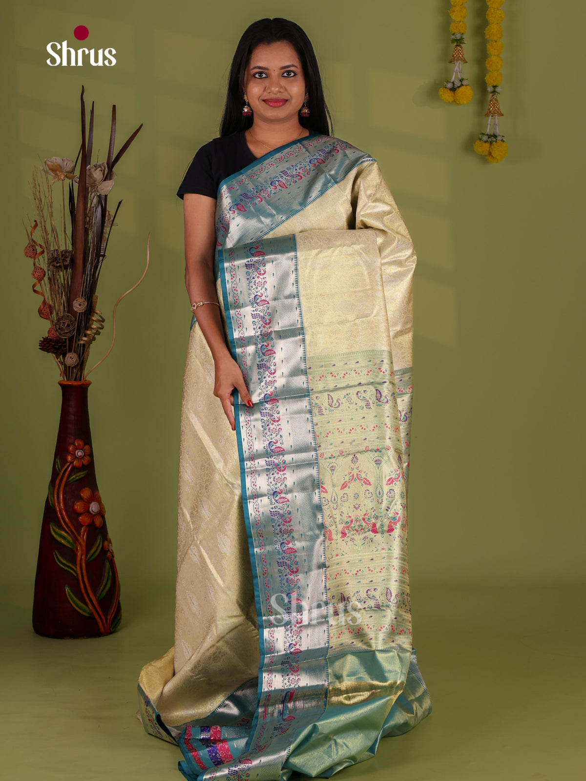 Kanchipuram-halfpure Saree - EJ09088