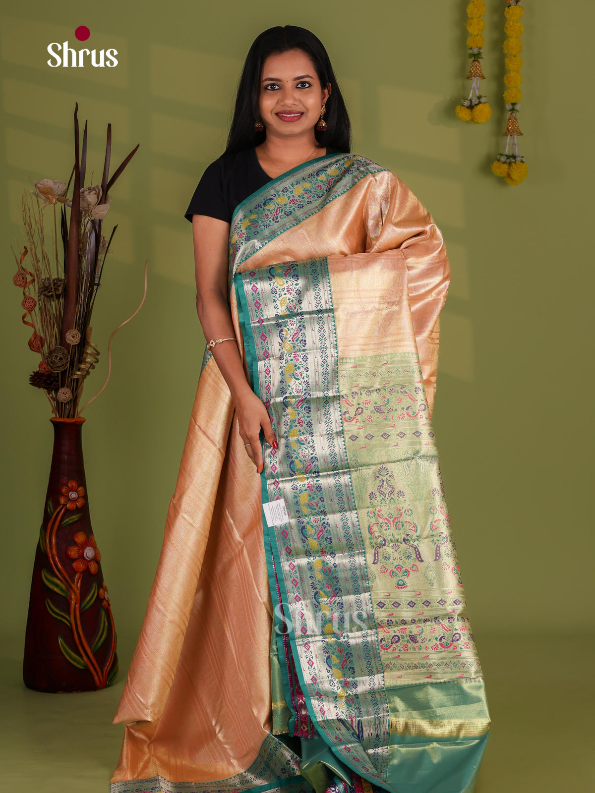 Kanchipuram-halfpure Saree - EJ09089
