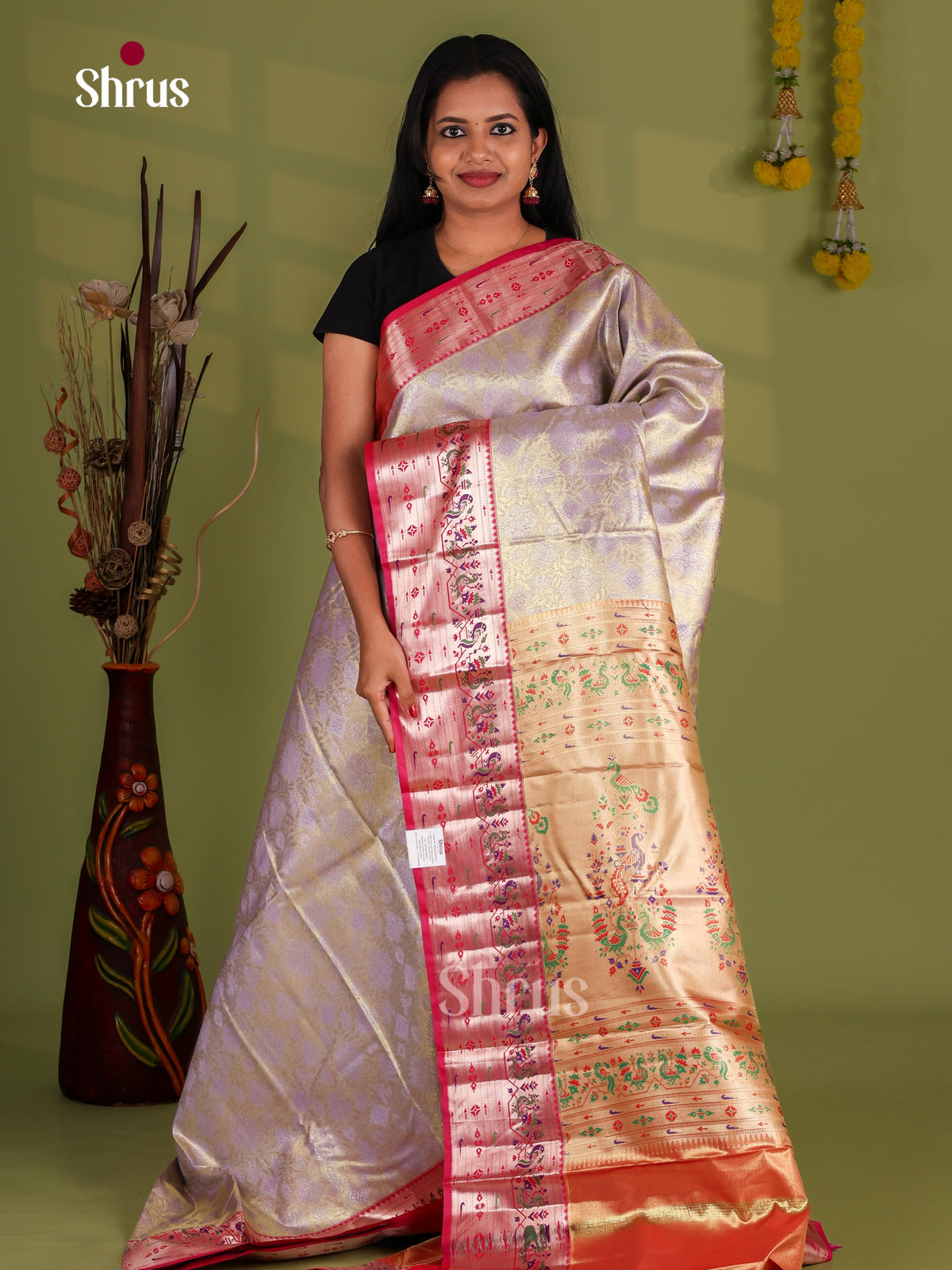 Kanchipuram-halfpure Saree - EJ09091