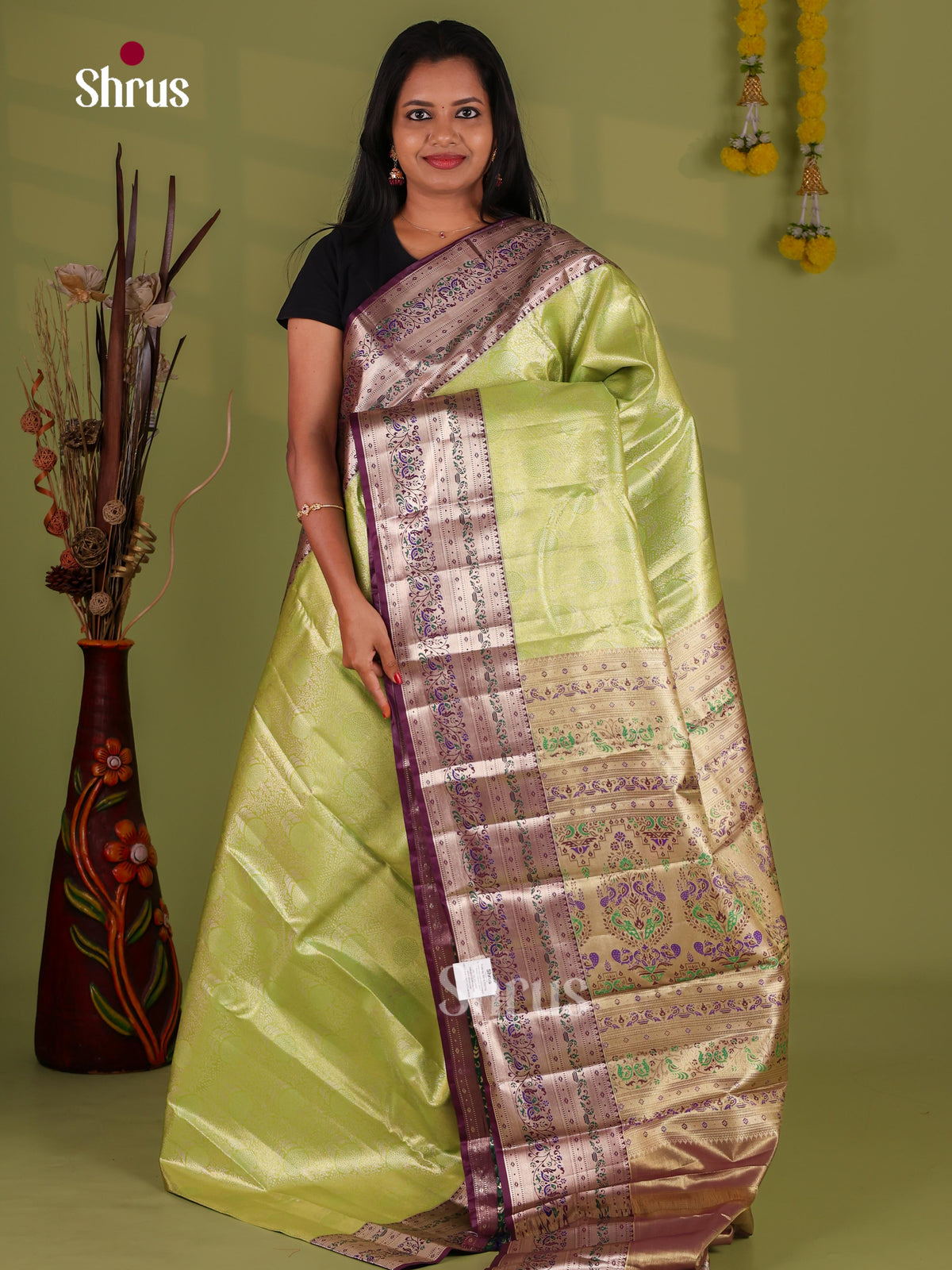 Kanchipuram-halfpure Saree - EJ09100