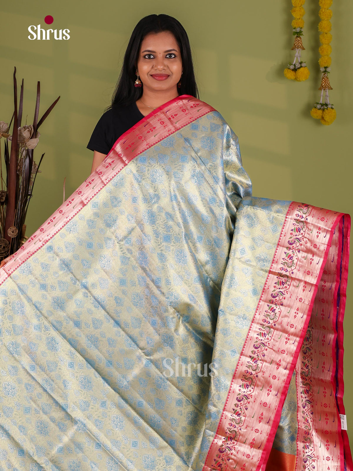 Kanchipuram-halfpure Saree - EJ09113