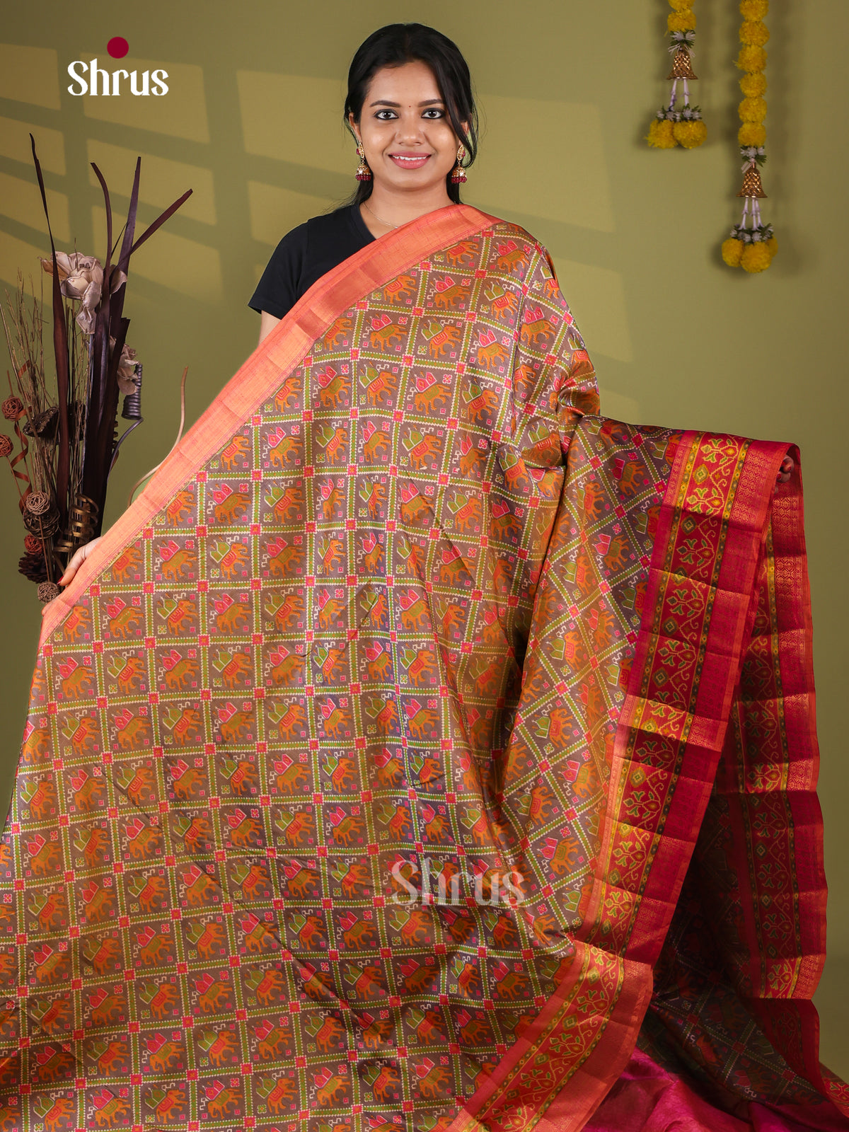 Semi Patola Saree - EJ09326