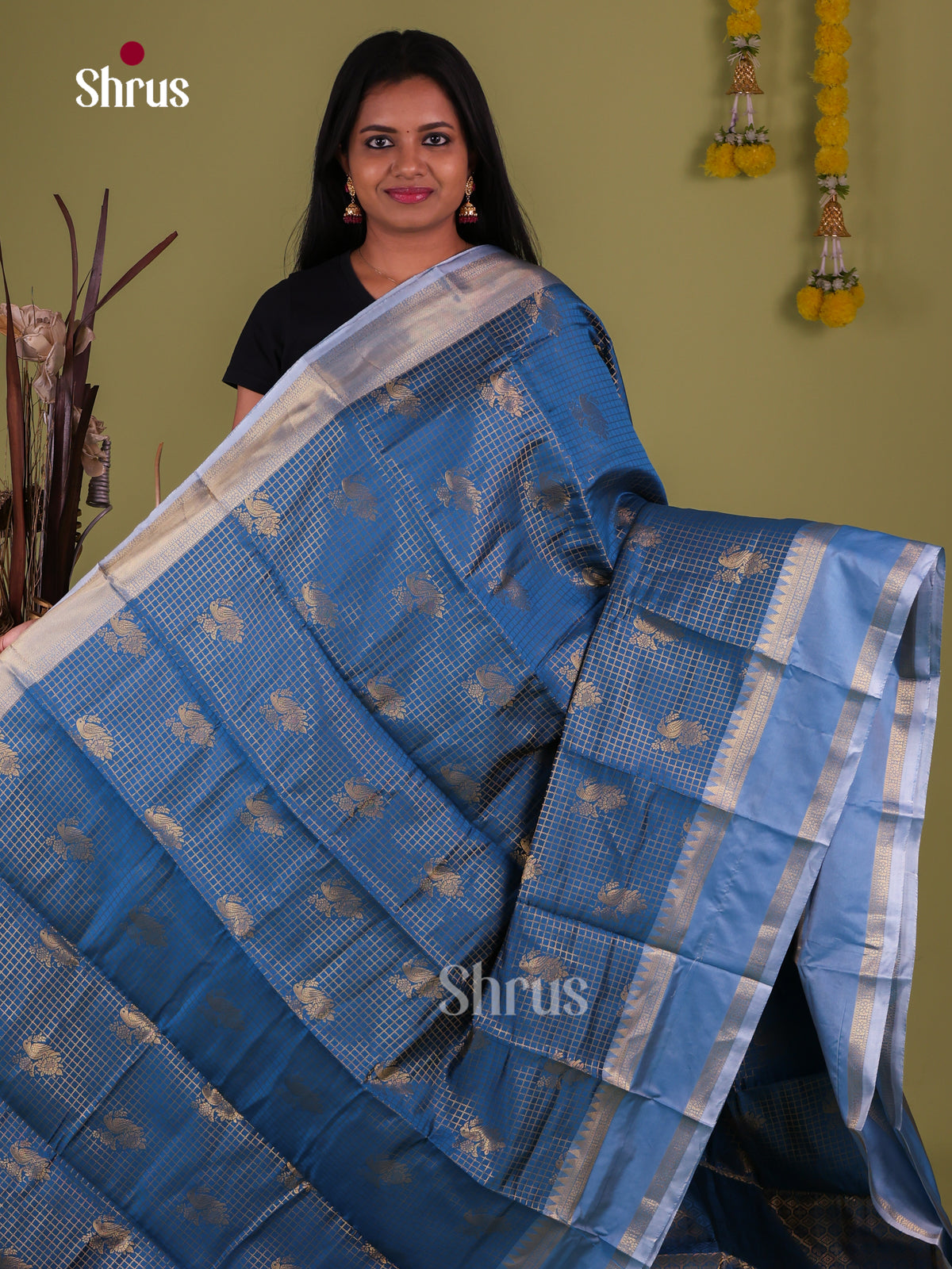 Semi Kanchipuram Saree - EJ09422
