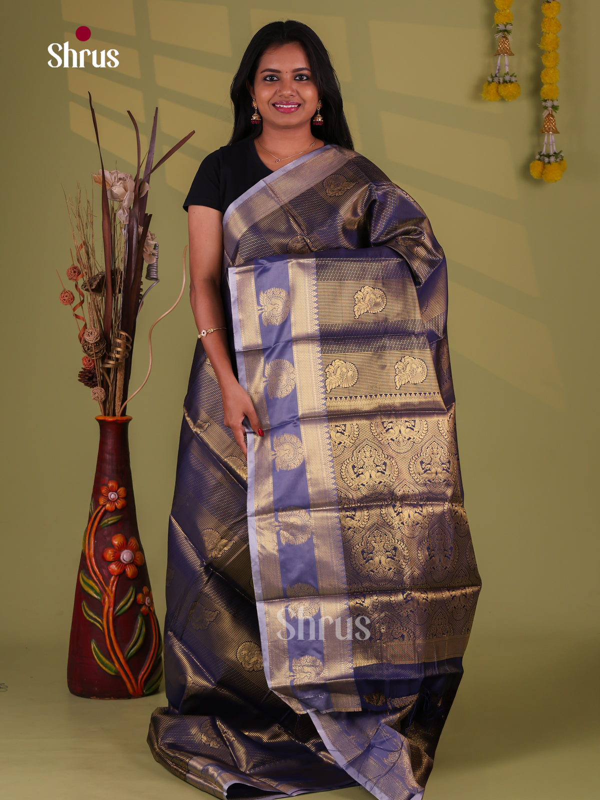 Semi Kanchipuram Saree - EJ09435