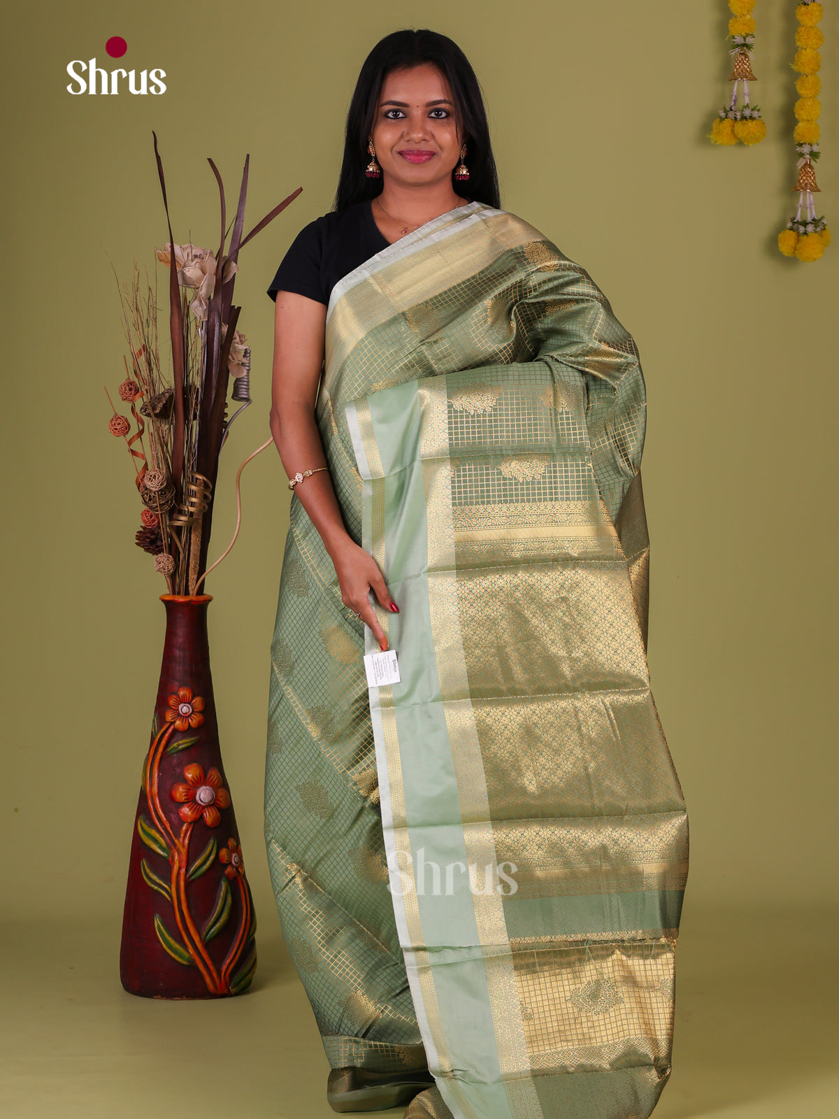 Semi Kanchipuram Saree - EJ09439