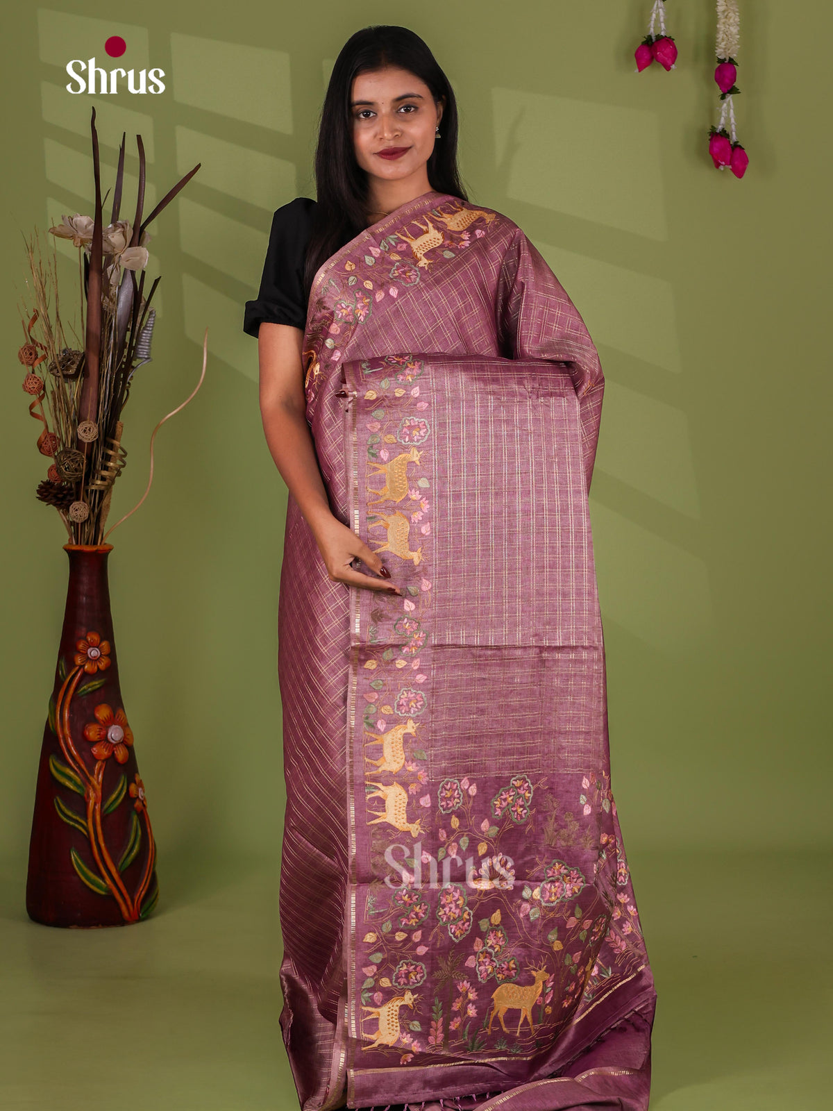Tussar Embroidery Saree - EJ11025