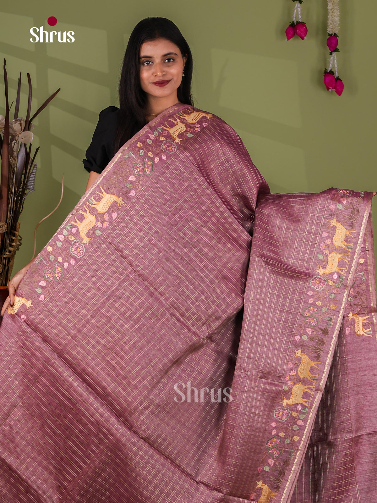 Tussar Embroidery Saree - EJ11025