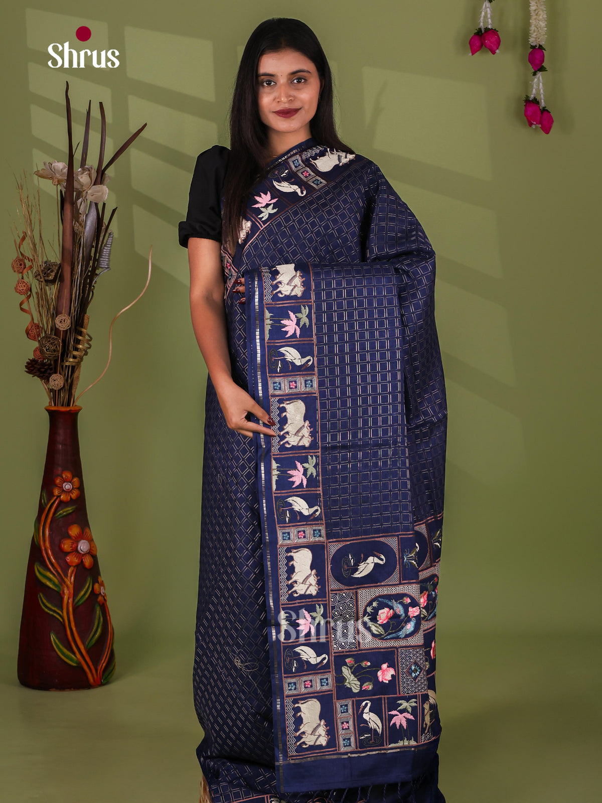 Tussar Embroidery Saree - EJ11028