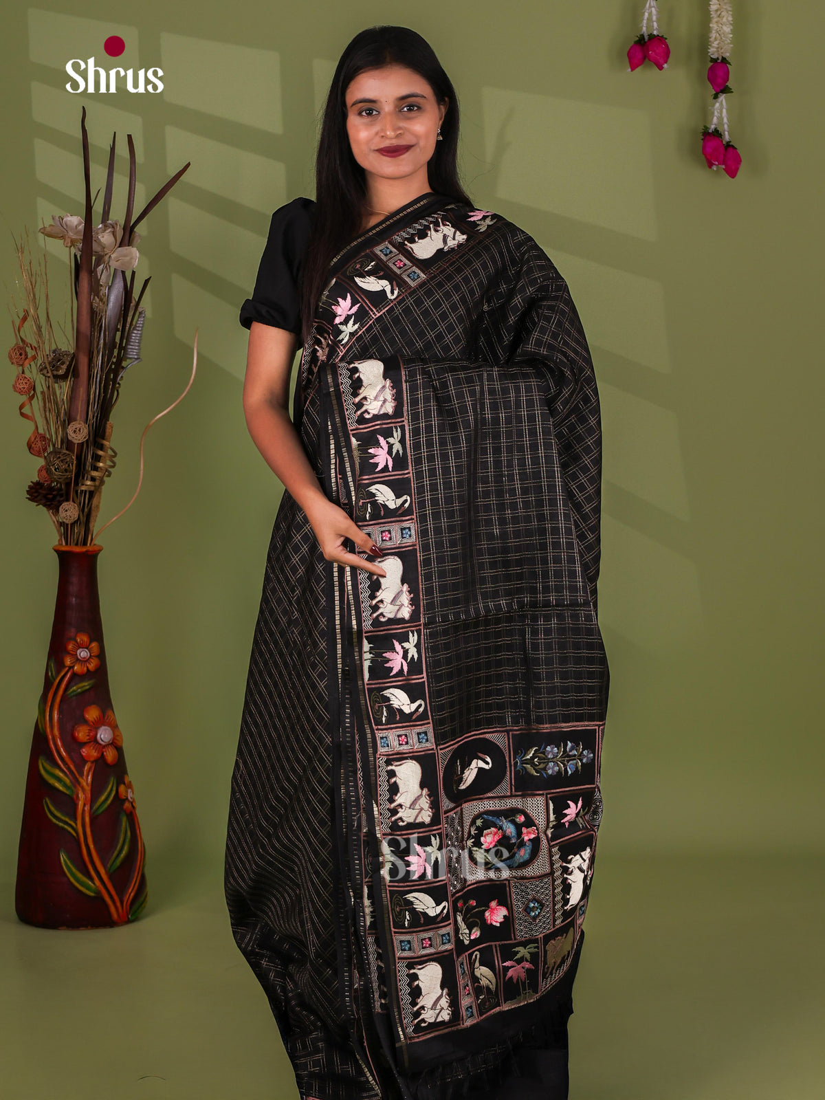 Tussar Embroidery Saree - EJ11029
