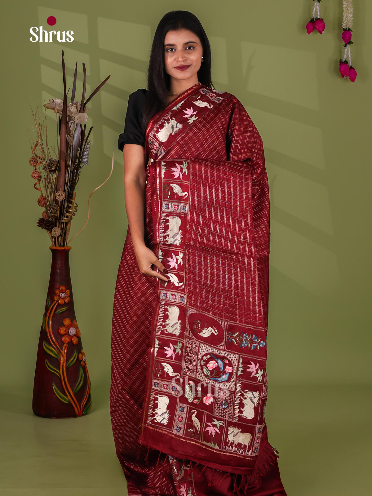 Tussar Embroidery Saree - EJ11031