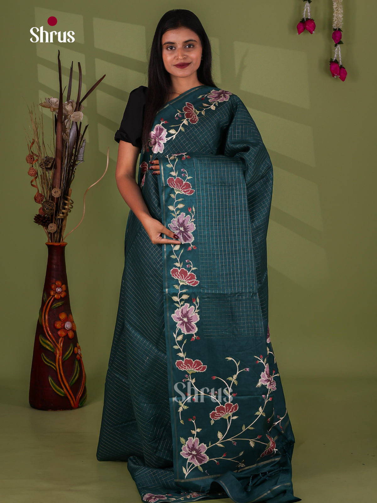 Tussar Embroidery Saree - EJ11034