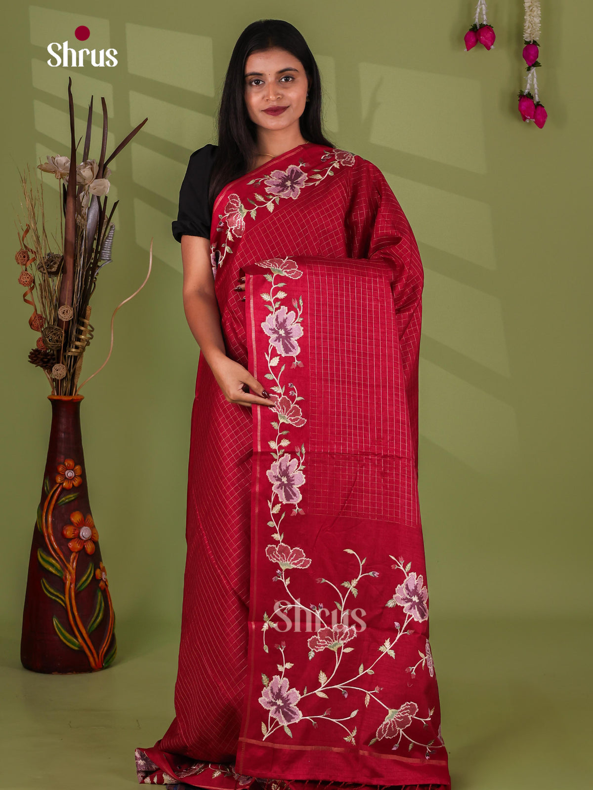 Tussar Embroidery Saree - EJ11036