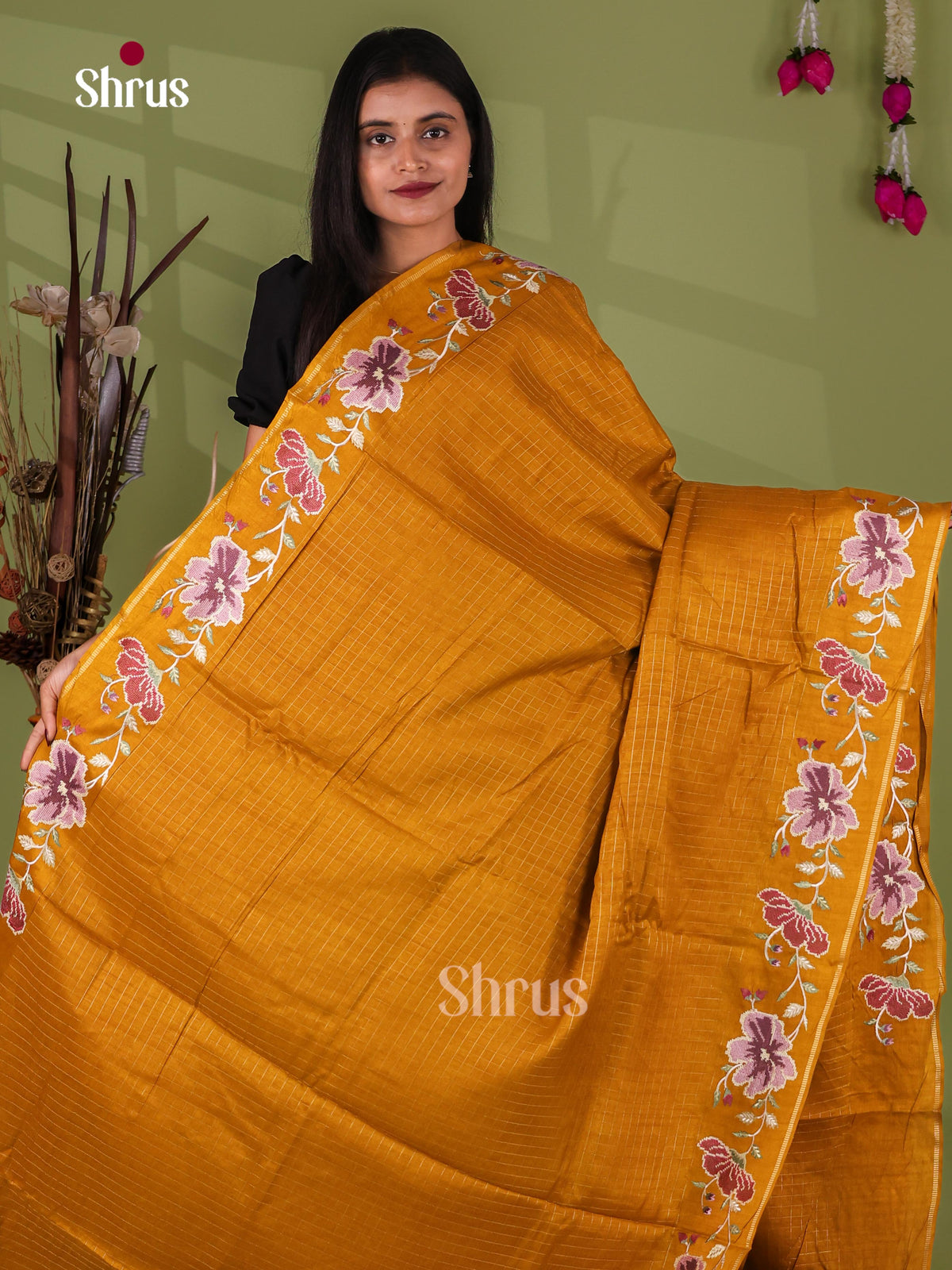 Tussar Embroidery Saree - EJ11037