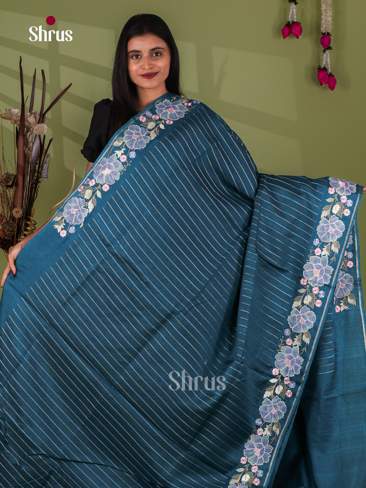 Tussar Embroidery Saree - EJ11042