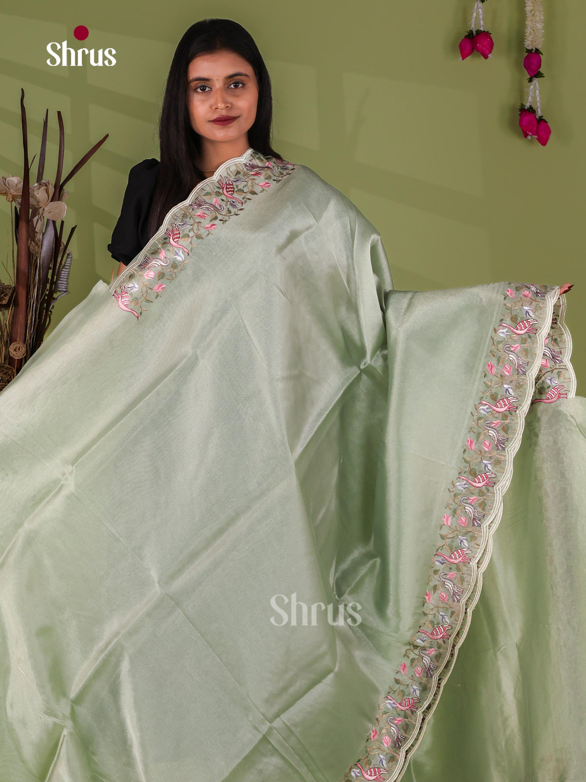 Tissue Embroidery Saree - EJ11051