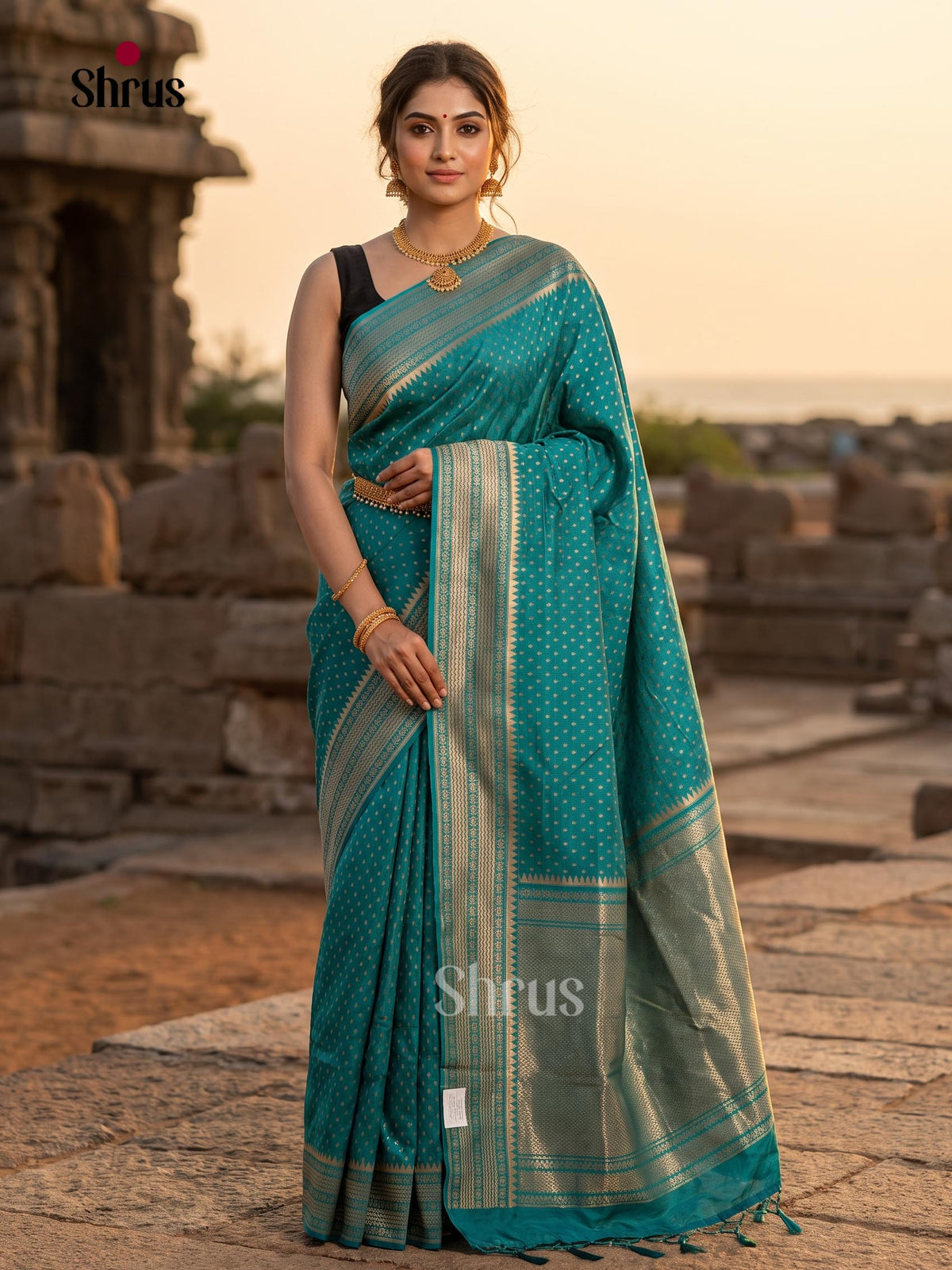 Jute Banaras Saree - EJ11824