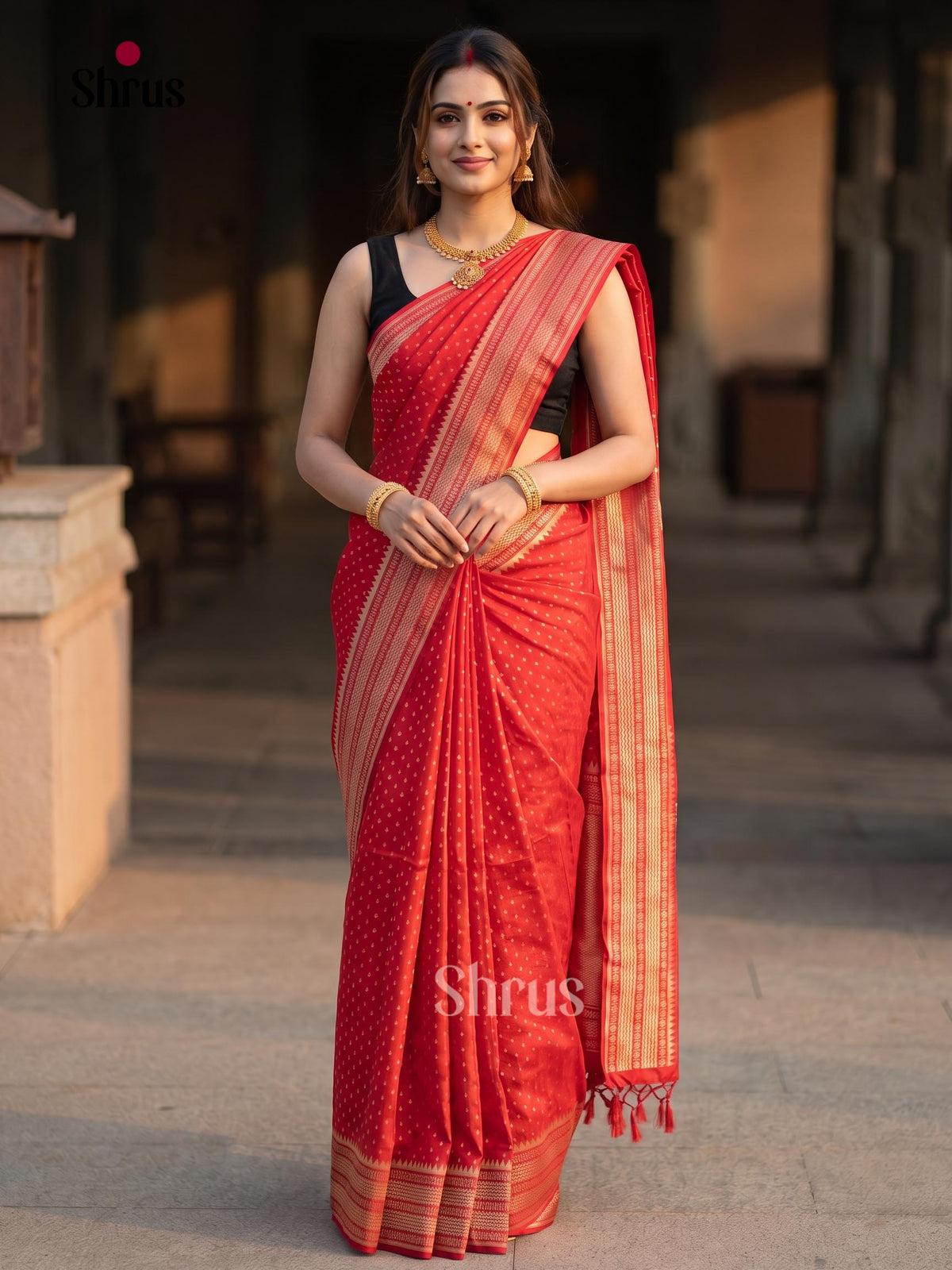 Jute Banaras Saree - EJ11826