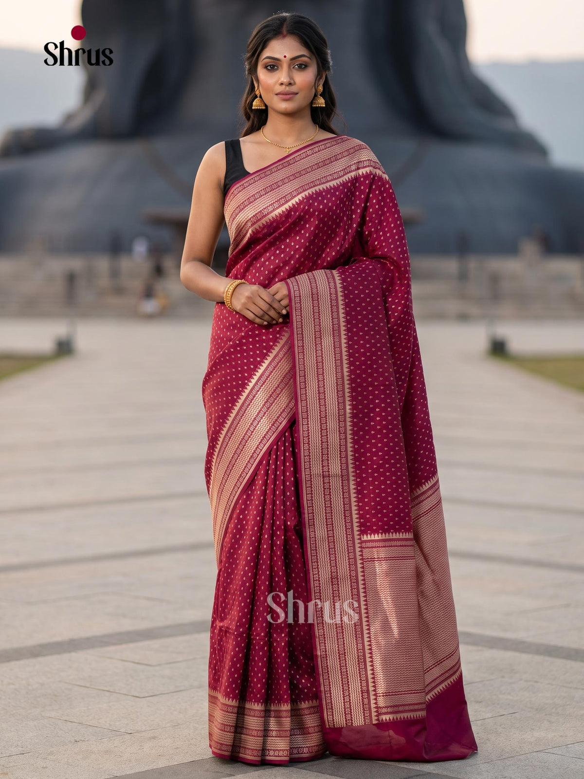 Jute Banaras Saree - EJ11828