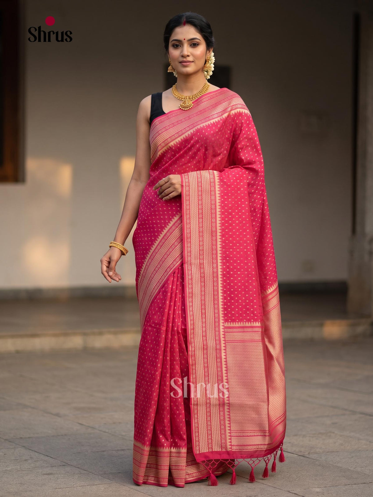 Jute Banaras Saree - EJ11831
