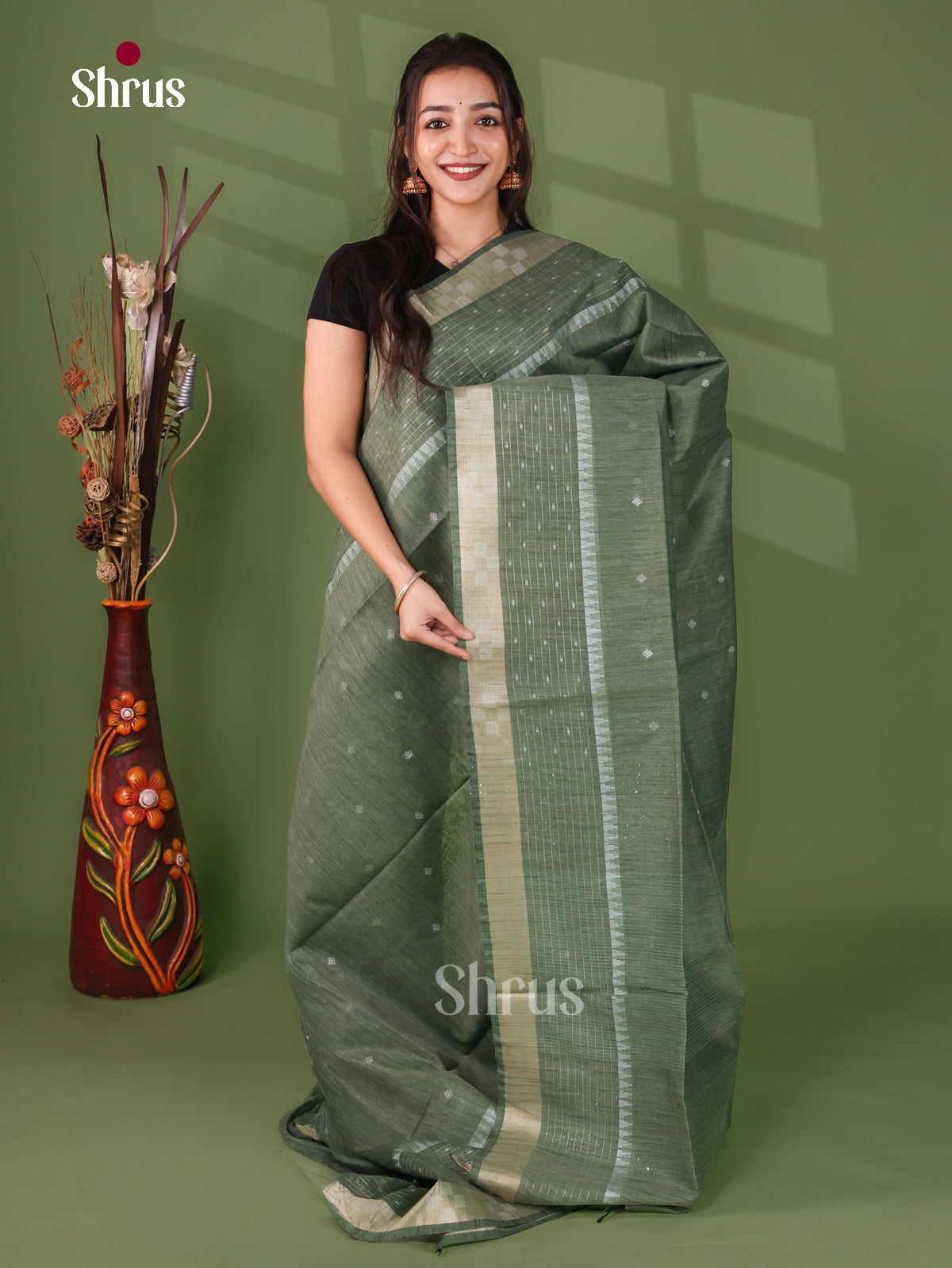 Semi Tussar Saree - EJ12105